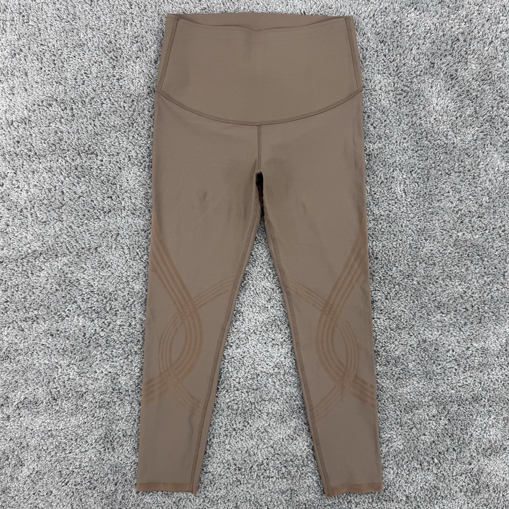 Fanka Body Sculpt Leggings M Brown Reversible Athleisure Gym Yoga Compression
